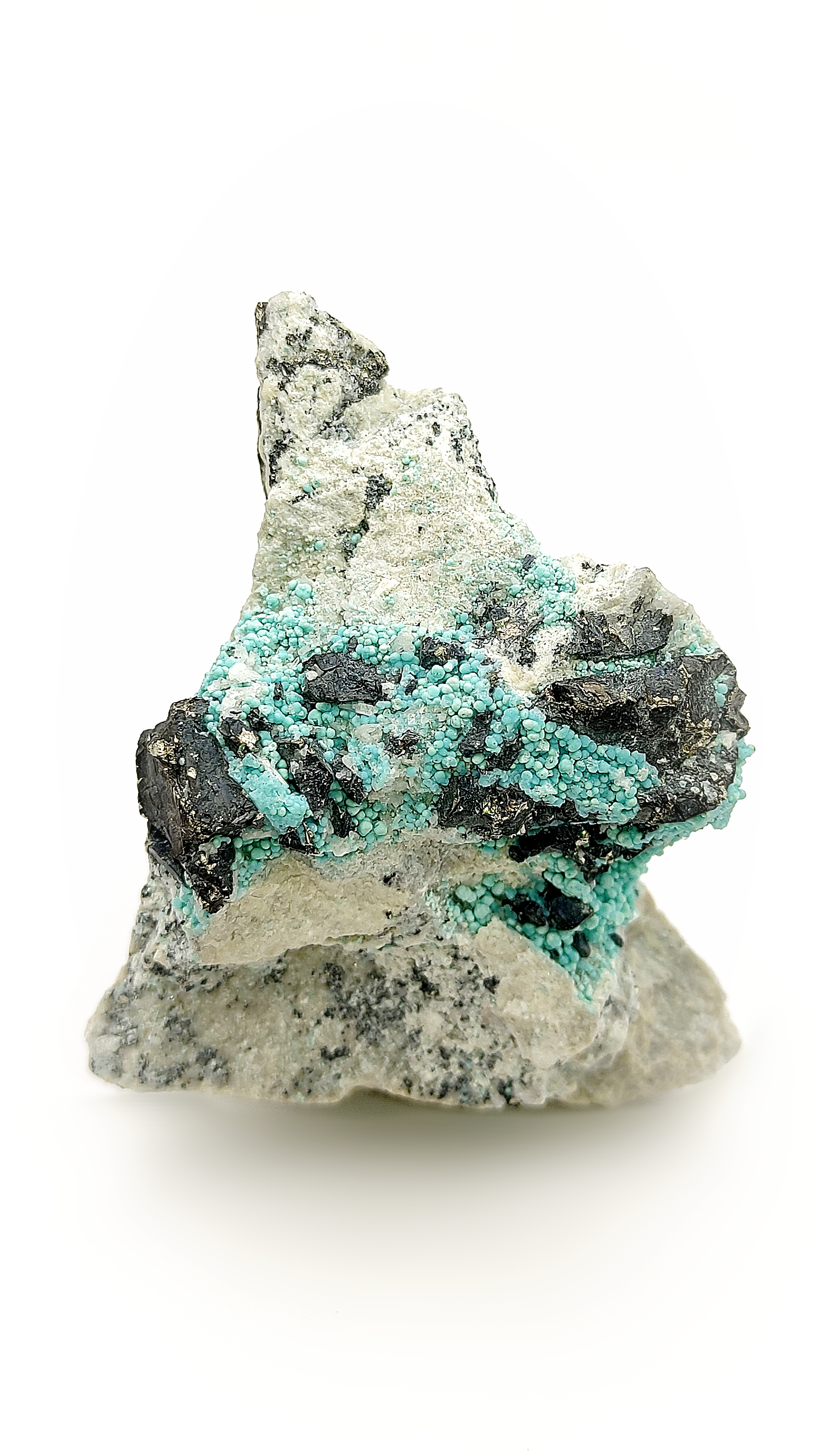 سنگ فیروزه پیریت طبیعی کلکسیونی