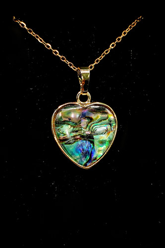 گردنبند قلبی آبالون