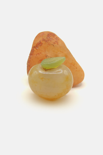 عقیق طبیعی به شکل سیب کلکسیونی 🍎